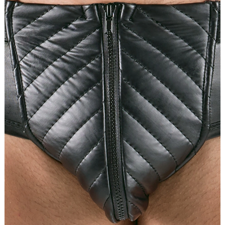 Svenjoyment Men's Shiny Open-Back Briefs S Black Comfort Fit
