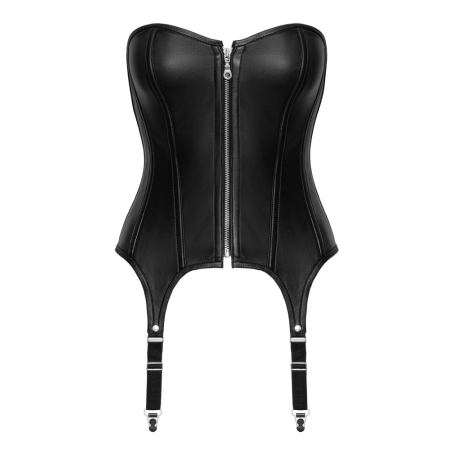 ZADO Leather Corset 2XL - Soft Lambskin, Adjustable Straps, Black