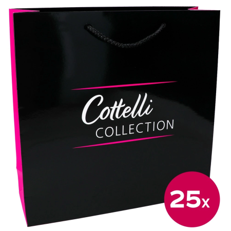 Cottelli Collection Glossy Paper Carrier Bags 30x10x30 cm Pack of 25