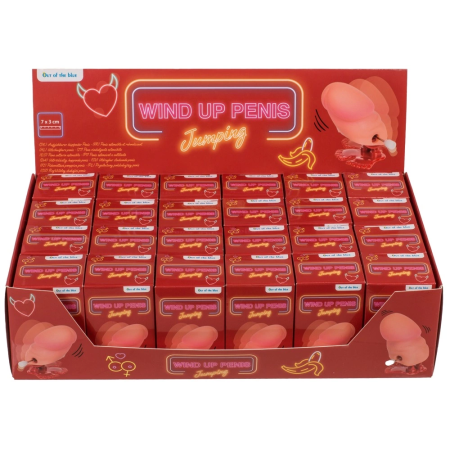 You2Toys Wind-Up Willy Display 24pcs - Fun Wind-Up Miniature, ABS, 7cm