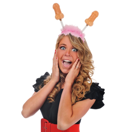 You2Toys Party Headband Pink with Plush Spring Elements 25 cm