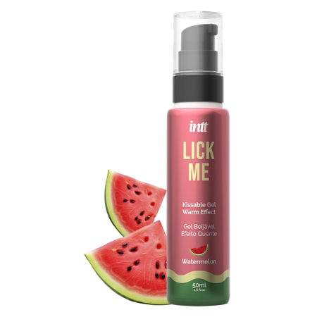 intt Lick Me Edible Gel Watermelon 50ml - Warming Effect, Fruity Aroma