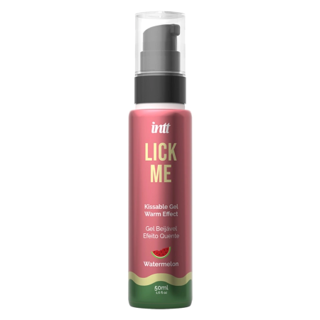 intt Lick Me Edible Gel Watermelon 50ml - Warming Effect, Fruity Aroma