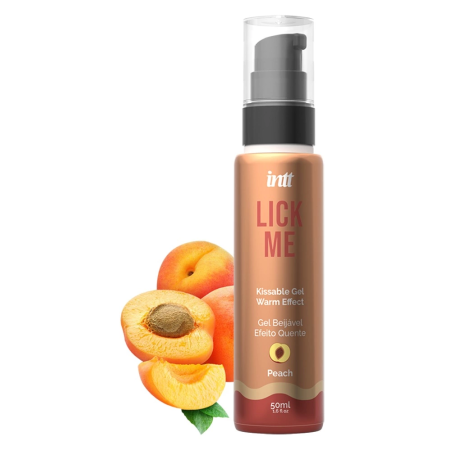 intt Lick Me Peach Edible Gel 50 ml - Warming Formula, Fruity Aroma