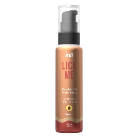 intt Lick Me Peach Edible Gel 50 ml - Warming Formula, Fruity Aroma