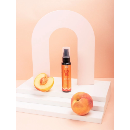 intt Lick Me Peach Edible Gel 50 ml - Warming Formula, Fruity Aroma