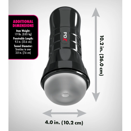 PDX Extreme WetStroker Slide XXL Transparent Intimate Machine 26 cm