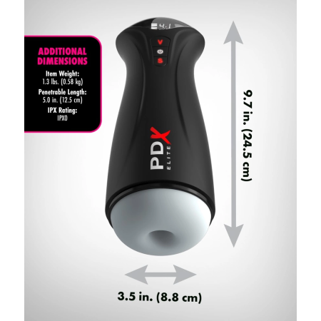 PDX Elite Fap-Gasm Frosted Automatic Intimate System, 24.5 cm