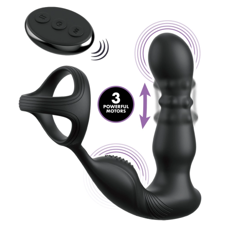 Anal Fantasy Elite Slide & Glide Intimate Silicone System Black 19cm