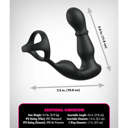 Anal Fantasy Elite Slide & Glide Intimate Silicone System Black 19cm