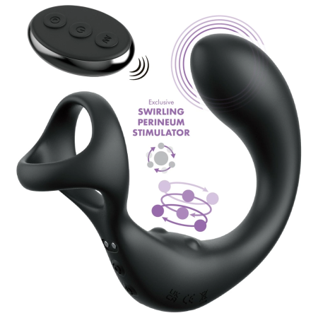 Anal Fantasy Elite Ass-Gasm Taint-Alizer Black Intimate System 14cm