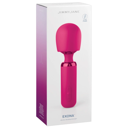 JimmyJane Exona Body Wand Massager, Flexible Silicone Head, USB Rechargeable