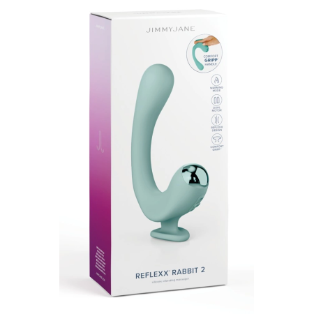 JimmyJane Reflexx Rabbit 2 Dual Motor Silicone Intimate Device, Purple