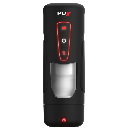 PDX Elite Milk Me Hotter Intimate Device Black Warming & Vibration 26.7cm