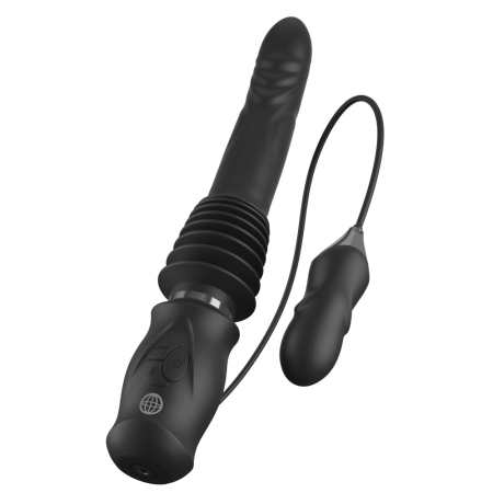Fetish Fantasy Series Ultimate Silicone Thruster, 36.8 cm, Suction Cup, Black