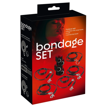 You2Toys Bondage Set 9 pcs Black - Versatile Adjustable System