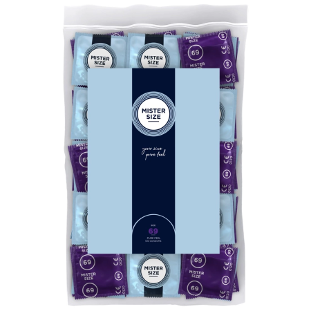 Mister Size 69mm Ultra Thin Vegan Latex 100-Pack - Large Anatomical Fit