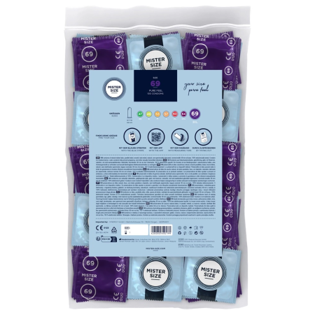 Mister Size 69mm Ultra Thin Vegan Latex 100-Pack - Large Anatomical Fit