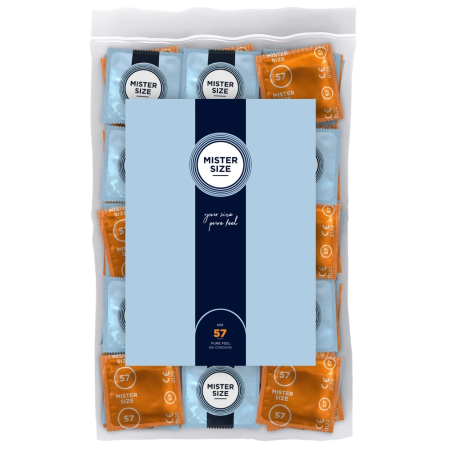 Mister Size 57mm - Ultra-Thin Vegan Latex Condoms, 100-Pack