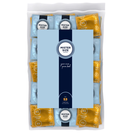 Mister Size 53mm Ultra-Thin Vegan Latex Condoms 100-Pack