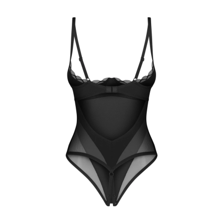 Obsessive Stelisa Open Design Teddy Black 2XL/3XL - Elegant High Cut