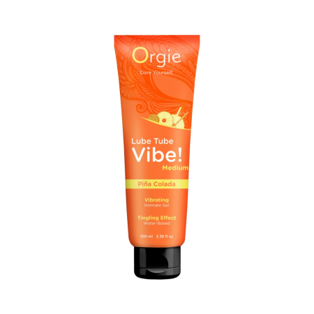 Orgie Lube Tube Vibe Pina Colada Flavored Intimate Gel 100ml