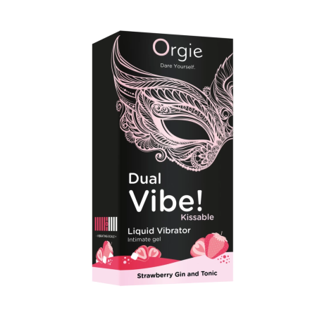Orgie Dual Vibe Liquid Vibrator Gel Strawberry Gin & Tonic 15ml