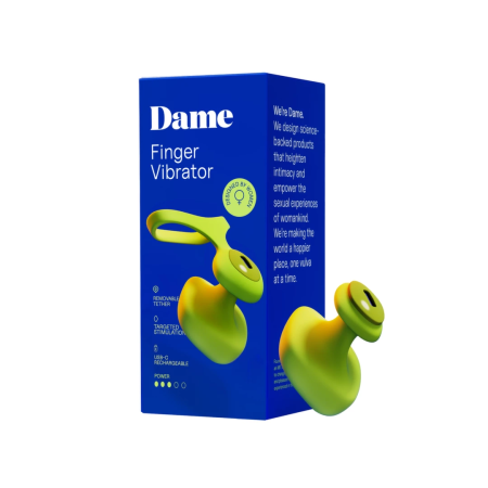 Dame Fin 2.0 Citrus - Compact Intimate Finger Device, Waterproof, USB-C