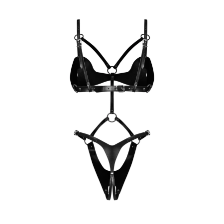 Obsessive Dame Controle Black Eco-Leather Teddy S/M/L Adjustable Straps