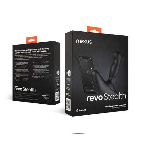 Nexus Revo Stealth App Enabled Black - Rotating Prostate Model, 95mm