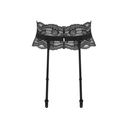 Obsessive Nutris Black Lace Garter Belt XS/S - Adjustable, Elegant Design