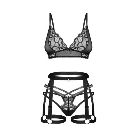 Obsessive Blomentis 3-Piece Set Black M/L - Adjustable Modern Design