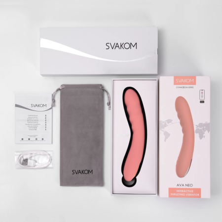 Svakom Ava Neo Interactive Thrusting Model Peach - App-Controlled System