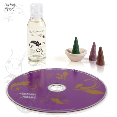 Love Academy Couples Game - Massage Techniques Set, Aromatic Oil, Incense
