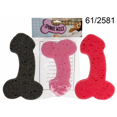 Sponge Willy Fun Soft Novelty Washing Sponge Multicolor 19x12 cm