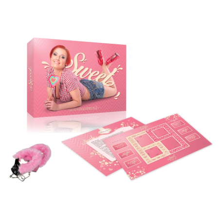 Let's Play Together Sweet Intimacy Board Game with Handcuffs, 2 Players