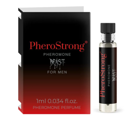 PheroStrong Beast for Men Perfume 1ml - Woody Aromatic Scent with Pheromones