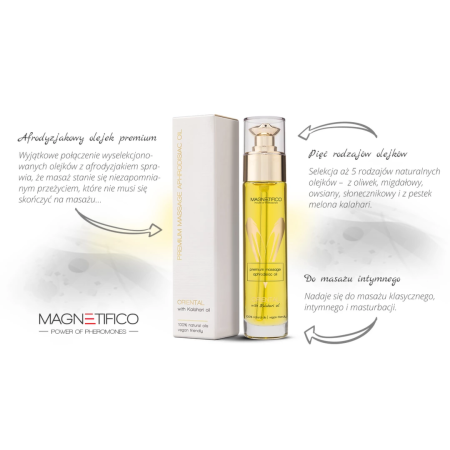 MAGNETIFICO Oriental Aromatic Massage Oil Premium 50ml Vegan Glass Bottle