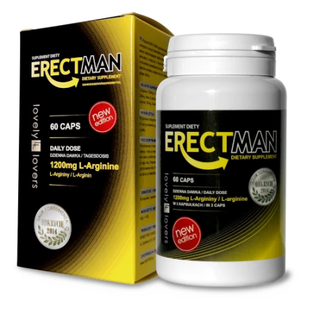 Lovely Lovers ERECTMAN Capsules - Advanced Male Vitality & Cognitive Support, 60 pcs