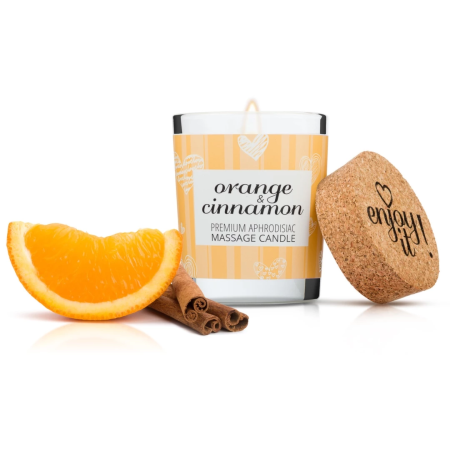 Magnetifico Candle Massage Oil 70ml with Pheromones - Orange & Cinnamon Aroma