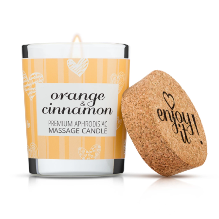 Magnetifico Candle Massage Oil 70ml with Pheromones - Orange & Cinnamon Aroma
