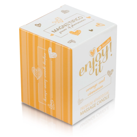 Magnetifico Candle Massage Oil 70ml with Pheromones - Orange & Cinnamon Aroma