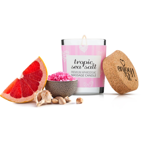 Magnetifico Tropic Sea Salt Massage Candle 70ml - Pheromone Scented, Long-Burning