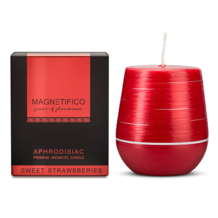 MAGNETIFICO Strawberry Scented Candle 36h Long-Lasting, Handmade, EU