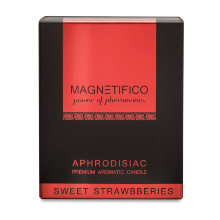 MAGNETIFICO Strawberry Scented Candle 36h Long-Lasting, Handmade, EU