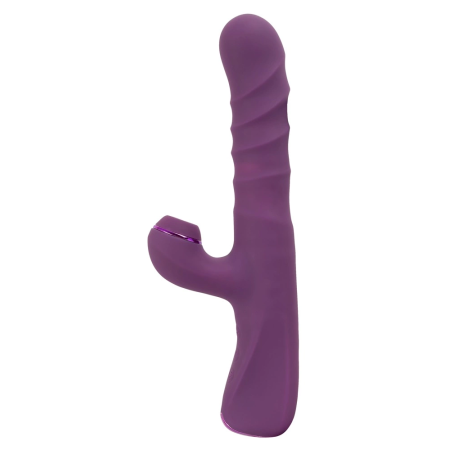 Javida 3 Function Rabbit Vibe - Thrust & Thumping, Liquid Silicone, 24cm