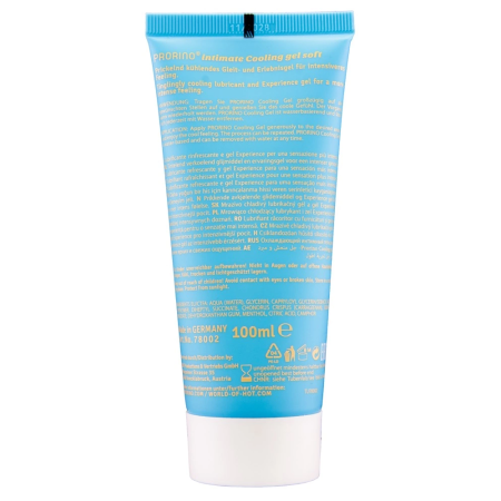 PRORINO Cooling Gel Soft 100ml - Water-Based Refreshing Formula