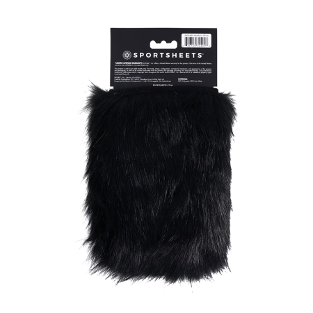 Sportsheets Spiked Sensory Mitt - Black, Faux Fur, Universal Fit
