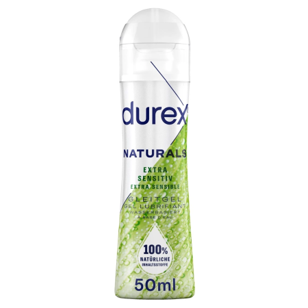 Durex Naturals Water-Based Lubricant 50 ml - Gentle Formula, pH Neutral