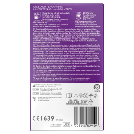 Durex Love Mix Pack 18pcs - Assorted Flavors & Textured Condoms Set